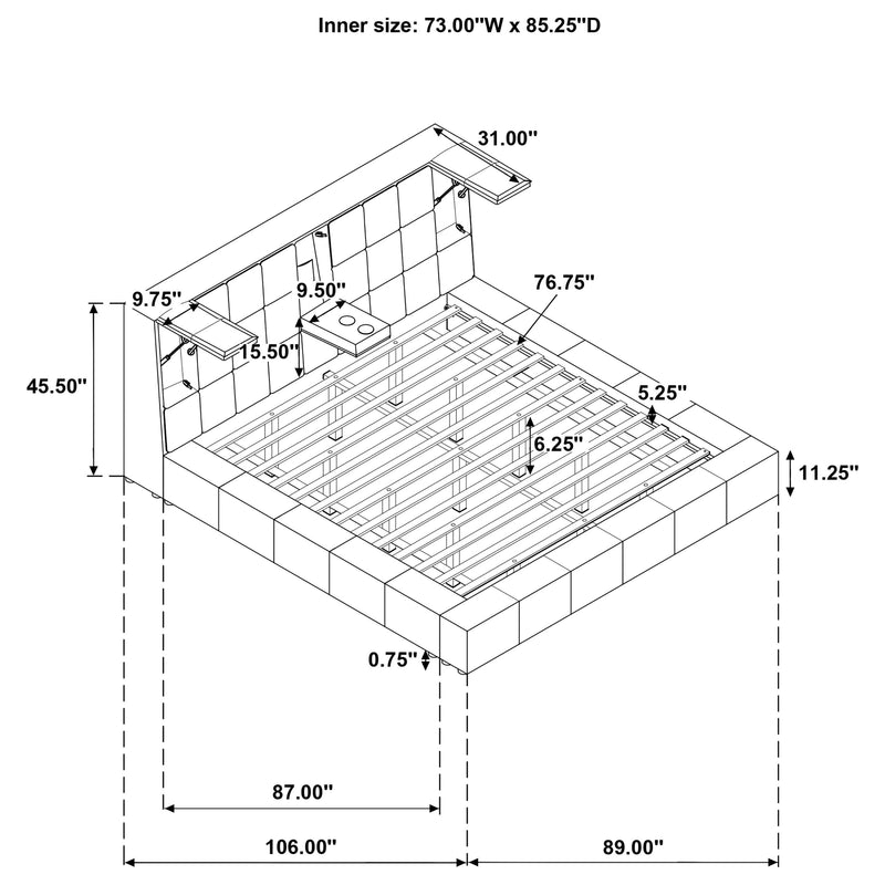 Dreux Panel Platform Bed
