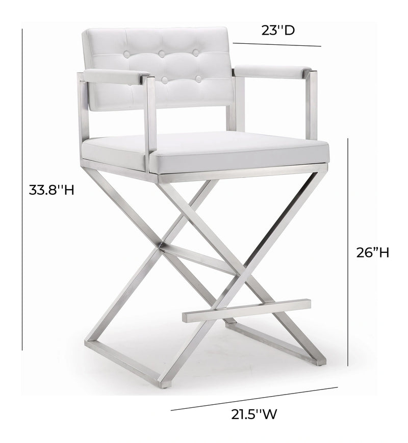 Director Performance Vegan Leather Stool