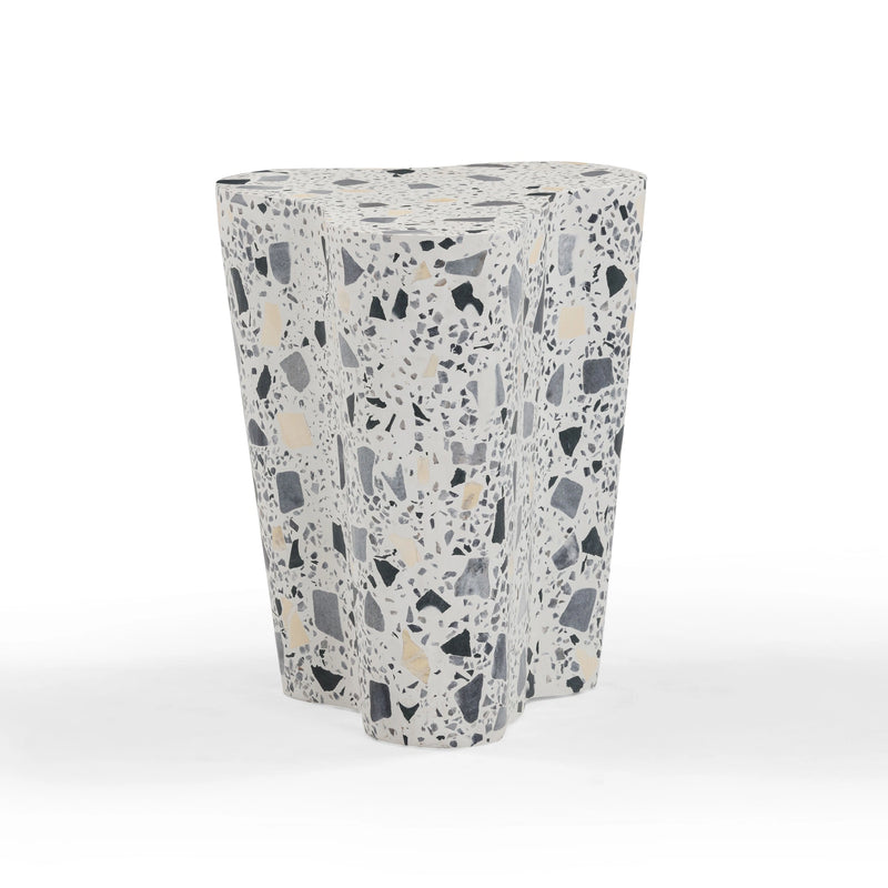 Slab Faux Terrazzo Indoor/Outdoor Side Table