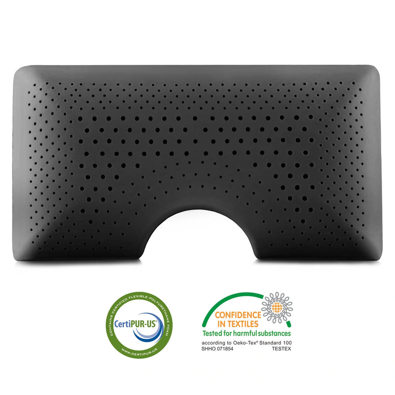 Almohada cervical de espuma viscoelástica Zoned Dough con carbón de bambú