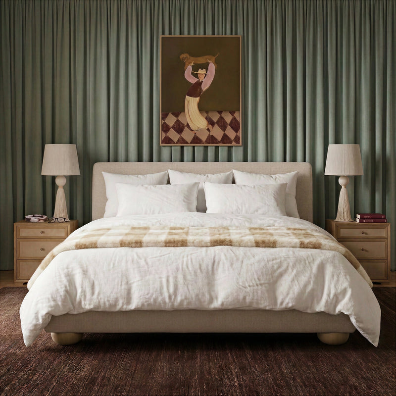 Rayne Textured Fabric Bed
