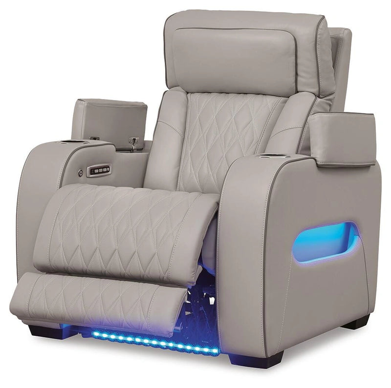 Sofá reclinable eléctrico Boyington, sofá de dos plazas y sillón reclinable