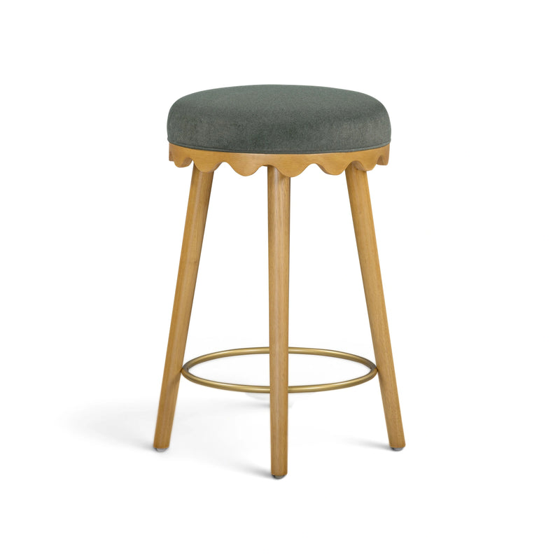Oodle Performance Vegan Mohair Bar and Counter Stool