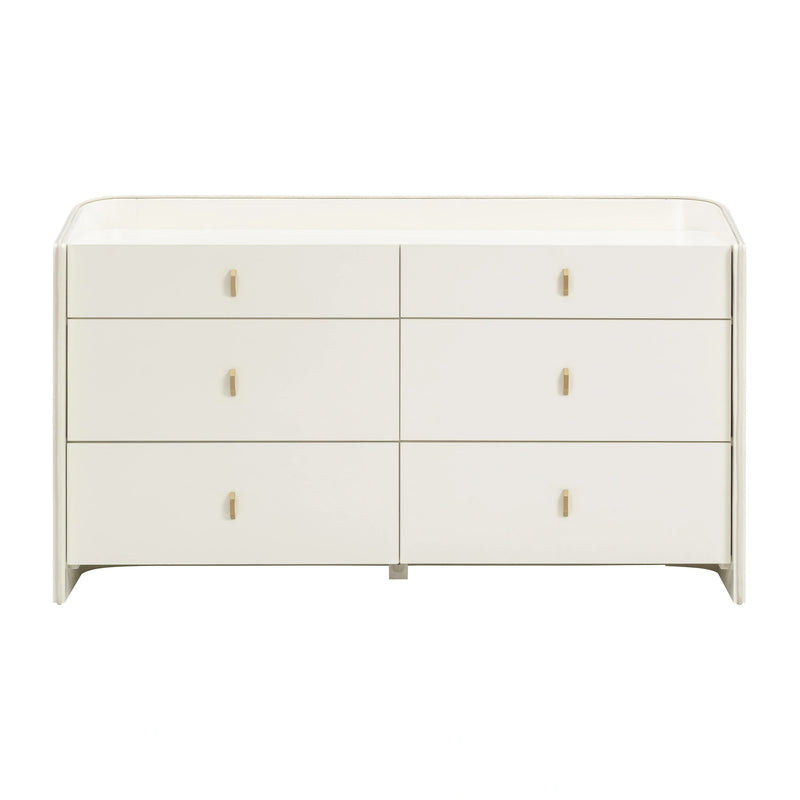 Collins 56" Cream 6-Drawer Dresser