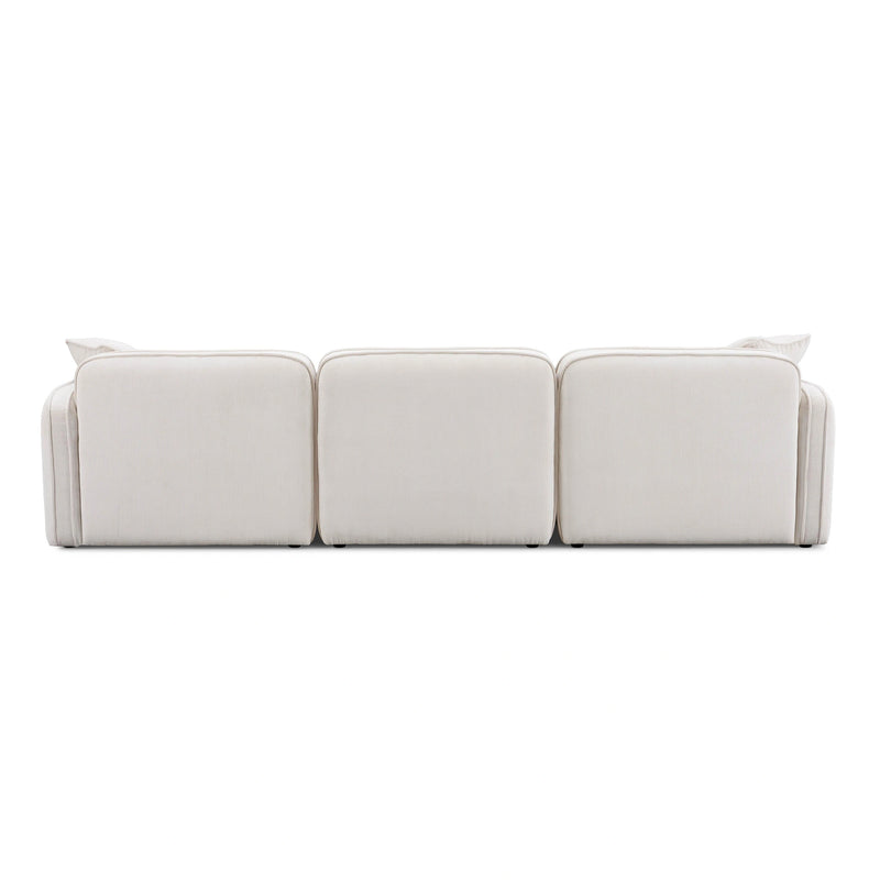 Travie 112" Performance Corduroy Velvet Modular Sofa