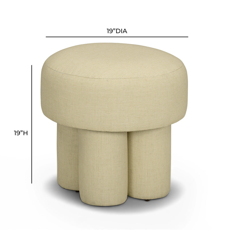 Masha Performance Linen Accent Stool