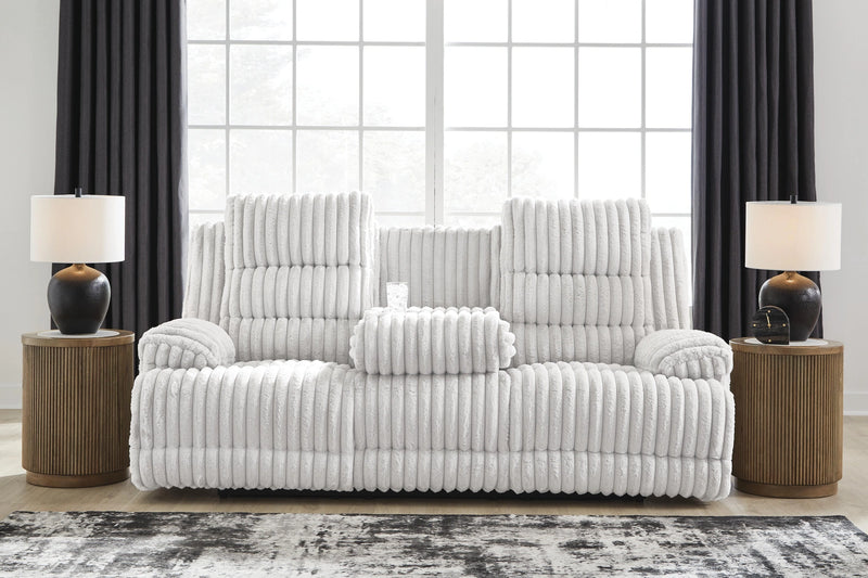 Rhines Falls Power Reclining Sofa with Drop Down Table