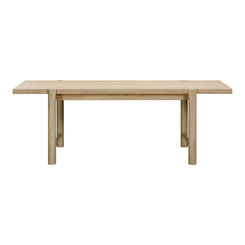 Gata 87" Light Teak Outdoor Rectangular Dining Table