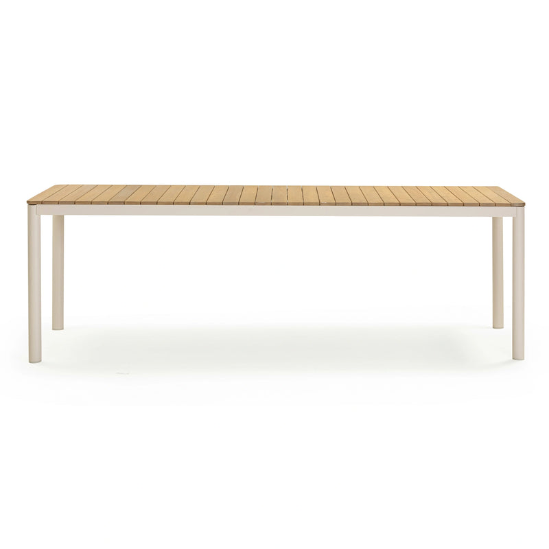 Sardinia 95" Light Teak Outdoor Rectangular Dining Table