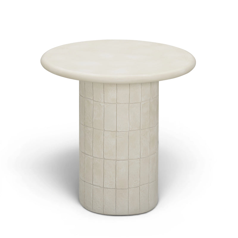 Fafo Beige Indoor/Outdoor Concrete Side Table