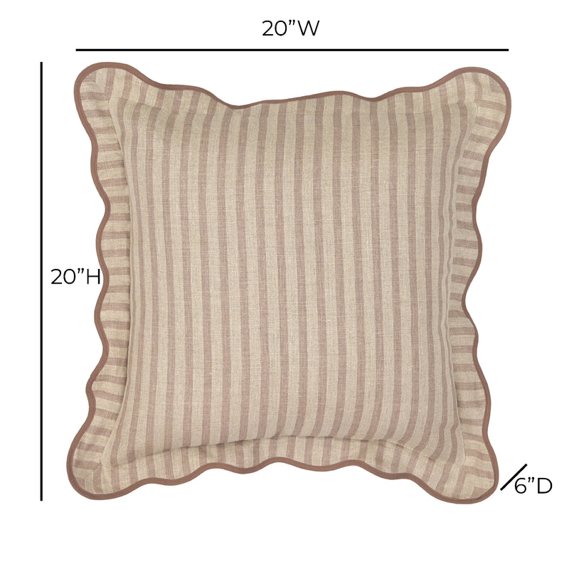 Striped 20" Linen Throw Pillow