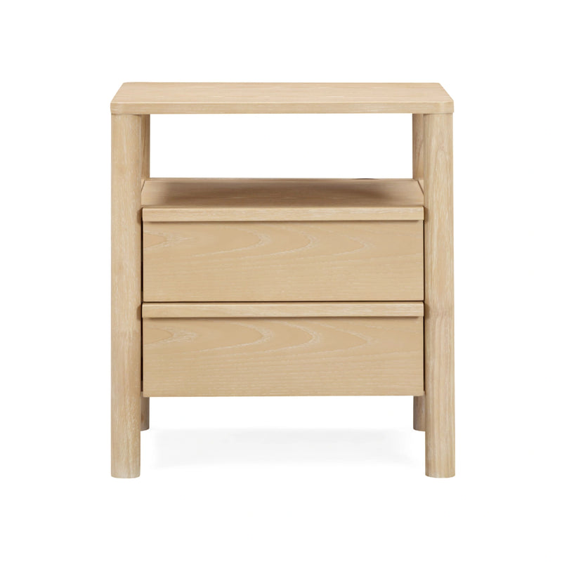 Tyra 22" Ash 2-Drawer Nightstand