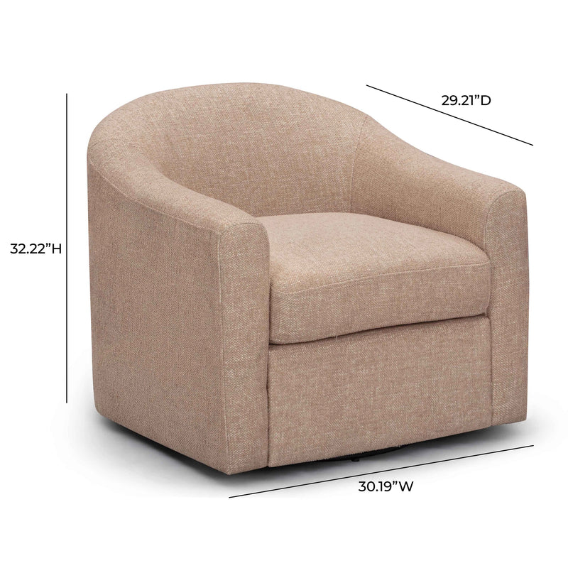 Sillón decorativo giratorio Thao de tela de tejido tipo canasta de grado comercial