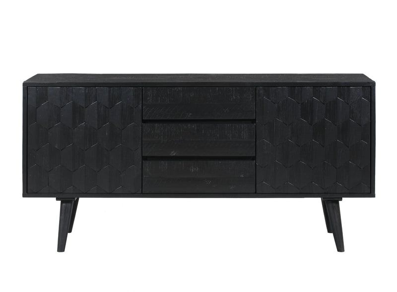 Valentina 59" Black Acacia Buffet