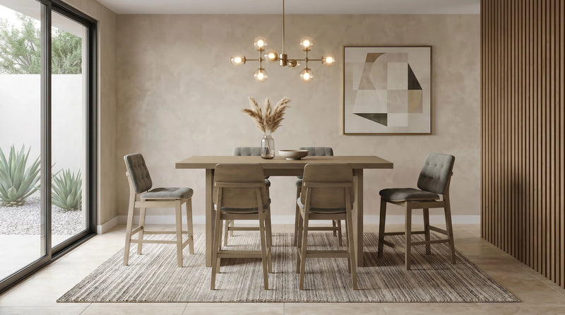 Silla de comedor con mostrador tapizada Redbridge, juego de 2