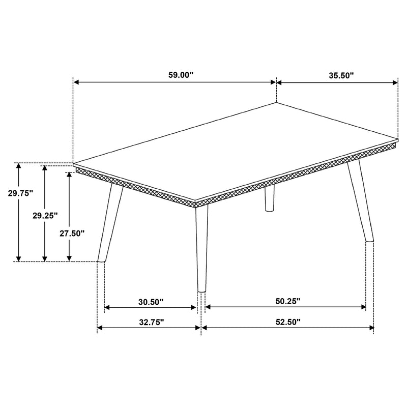 Onslow Dining Set (Table and 4 Chair)