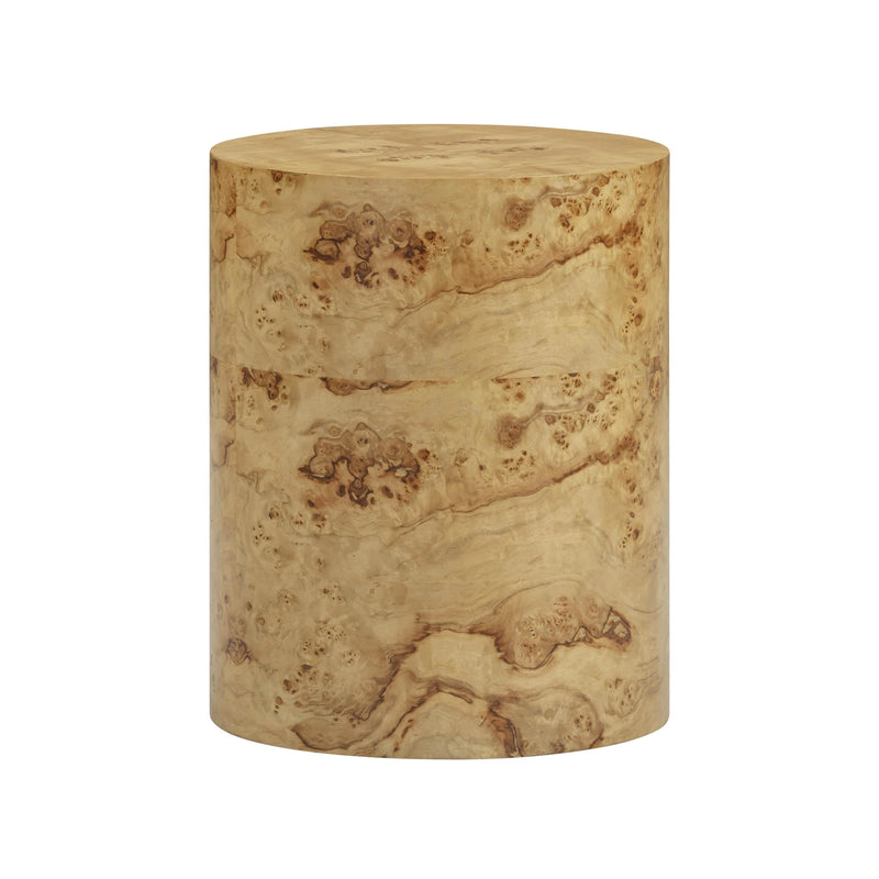 Fig Natural Burl Drum Side Table