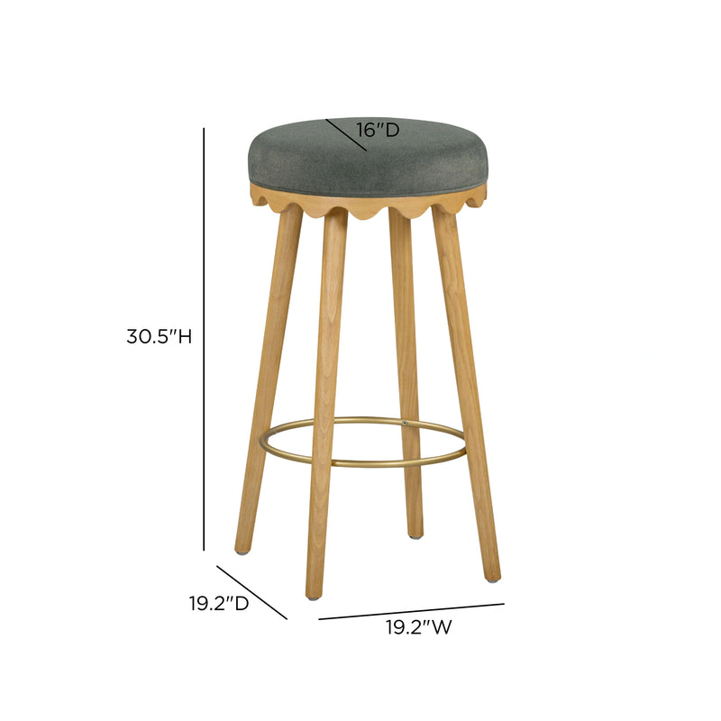 Oodle Performance Vegan Mohair Bar and Counter Stool