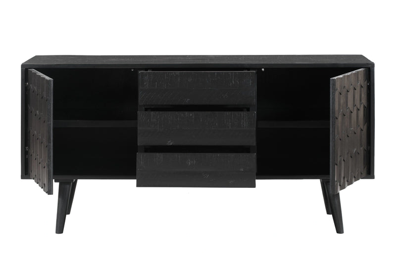 Valentina 59" Black Acacia Buffet