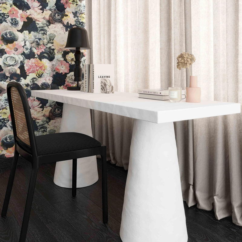 Dayana 68.5" Desk in Faux Plaster
