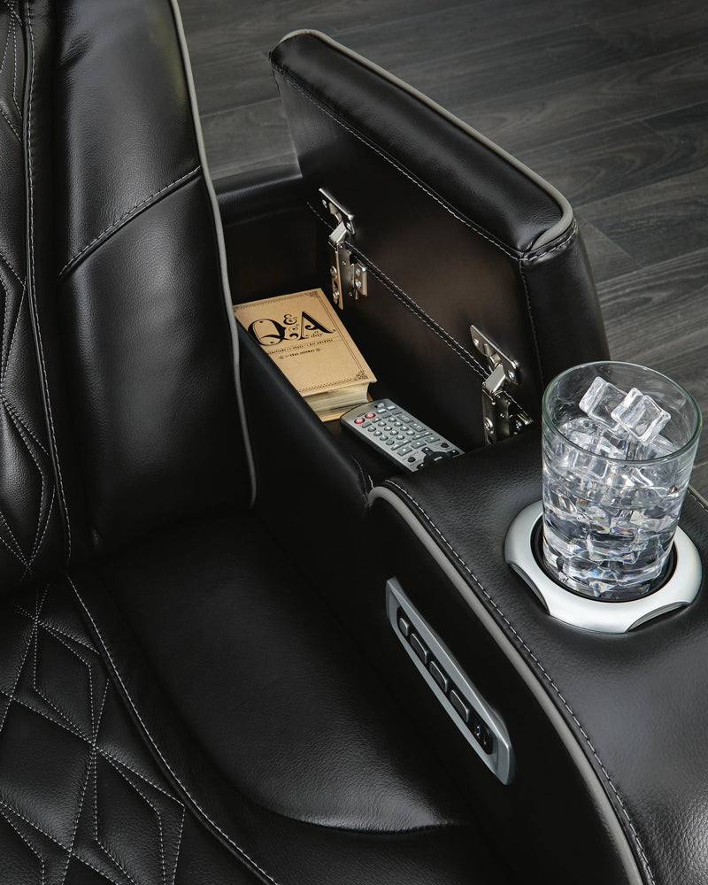 Sofá reclinable eléctrico Boyington, sofá de dos plazas y sillón reclinable