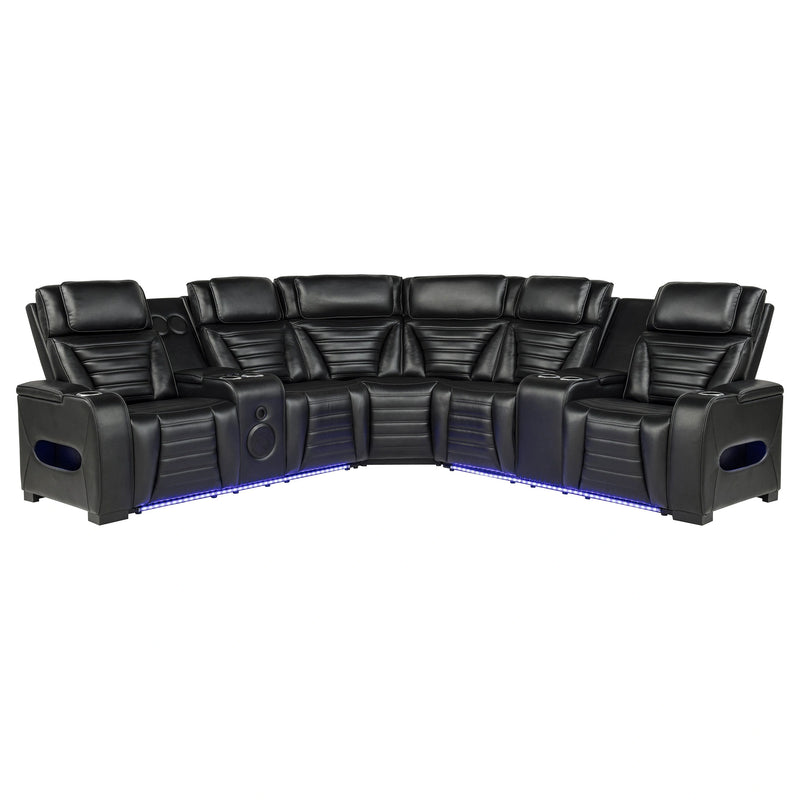 Zuma Dual Power Reclining Sectional Sofa