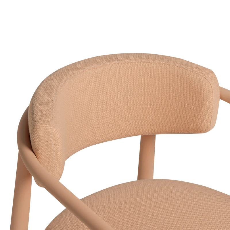 Silla de comedor para exteriores Annika con brazos, de tela texturizada y calidad comercial