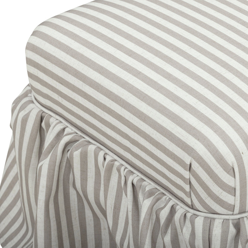 Gertrude Performance Linen Skirted Ottoman