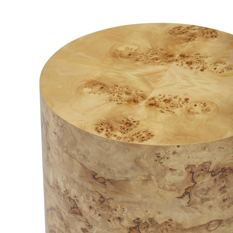 Fig Natural Burl Drum Side Table