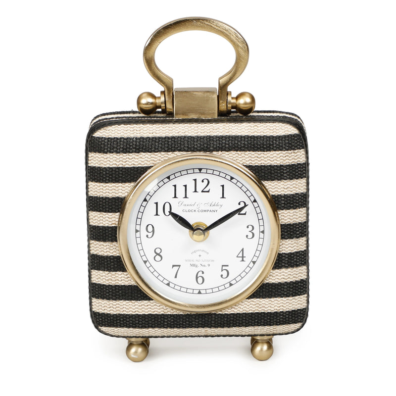 Mona Black Striped Contract-Grade Standing Accent Clock