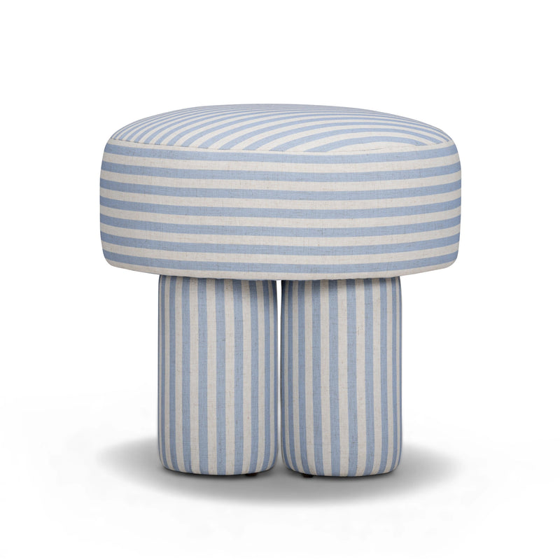 Masha Performance Linen Accent Stool