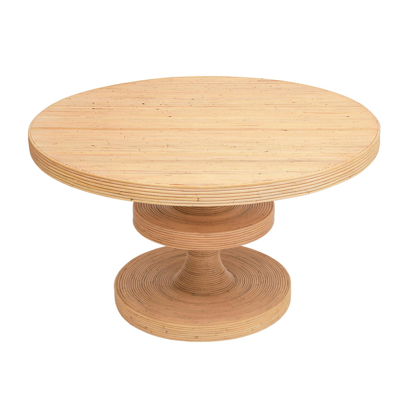 Apollonia 51" Natural Rattan Round Dining Table