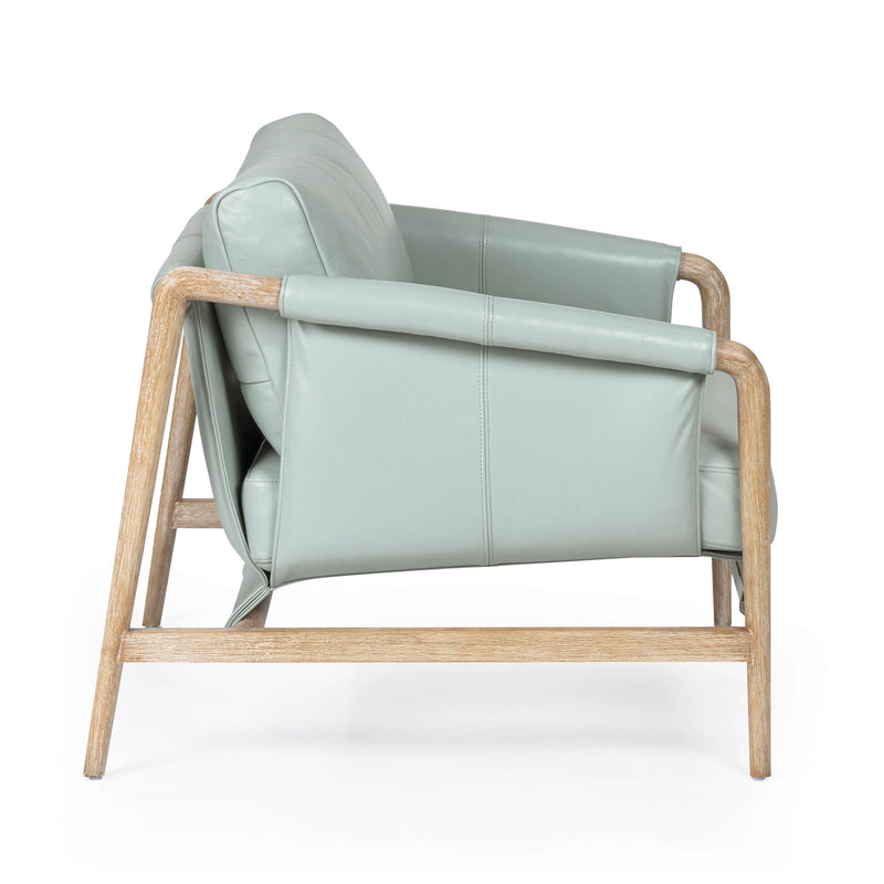 Sillón decorativo Chakka de piel auténtica de calidad comercial