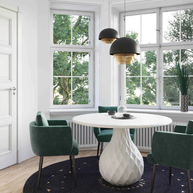Tulum 47" Ivory Concrete Indoor / OutdoorRound Dining Table