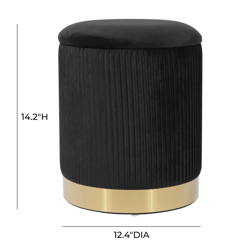 Zoe Cream Storage Ottoman