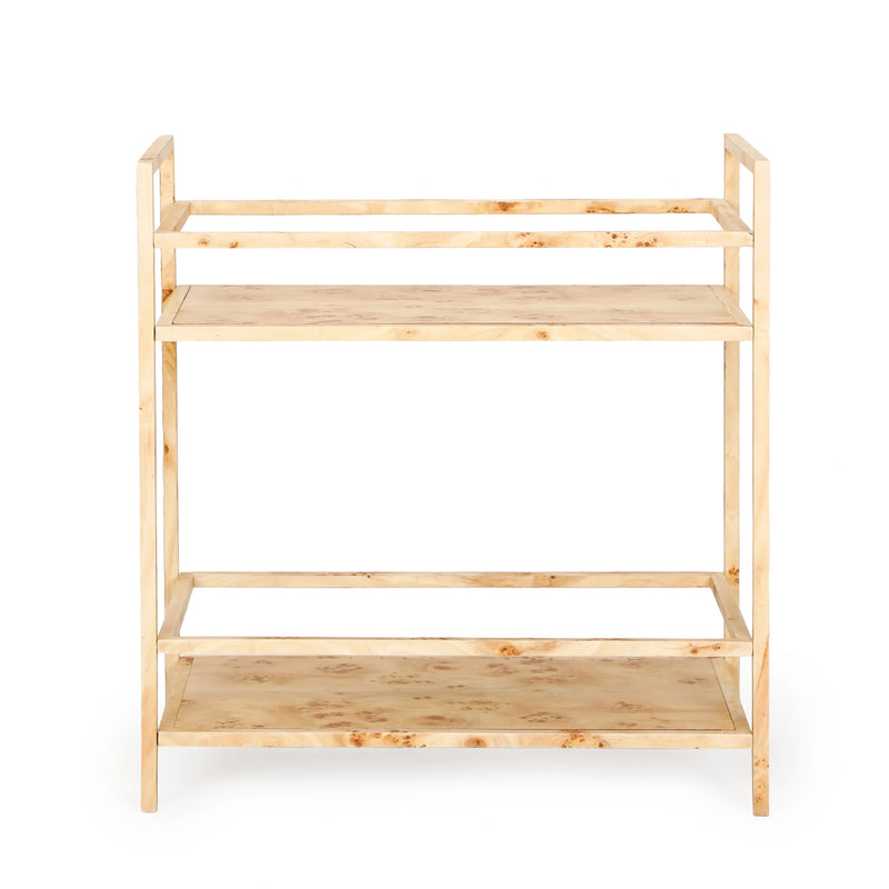 Carrito de bar de grado comercial Destin de madera veteada natural