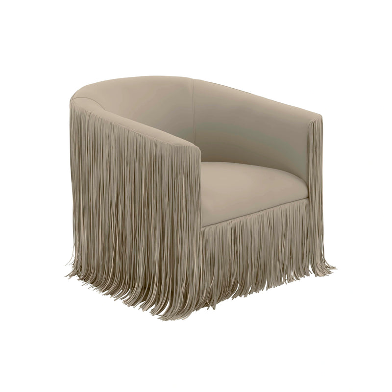 Shag Me Performance Vegan Leather Swivel Accent Chair