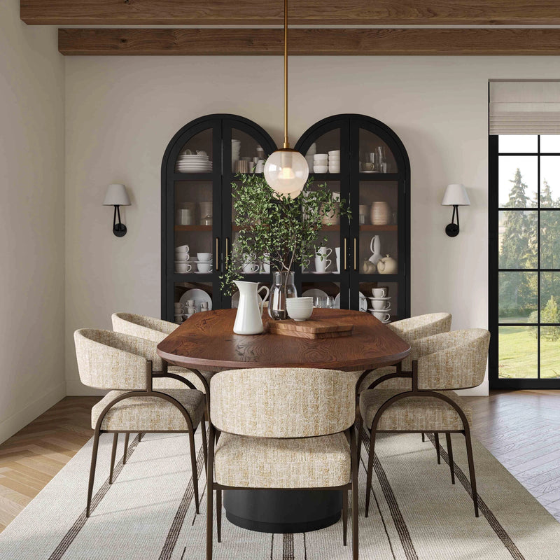 Marlow 102" Wood Oval Dining Table