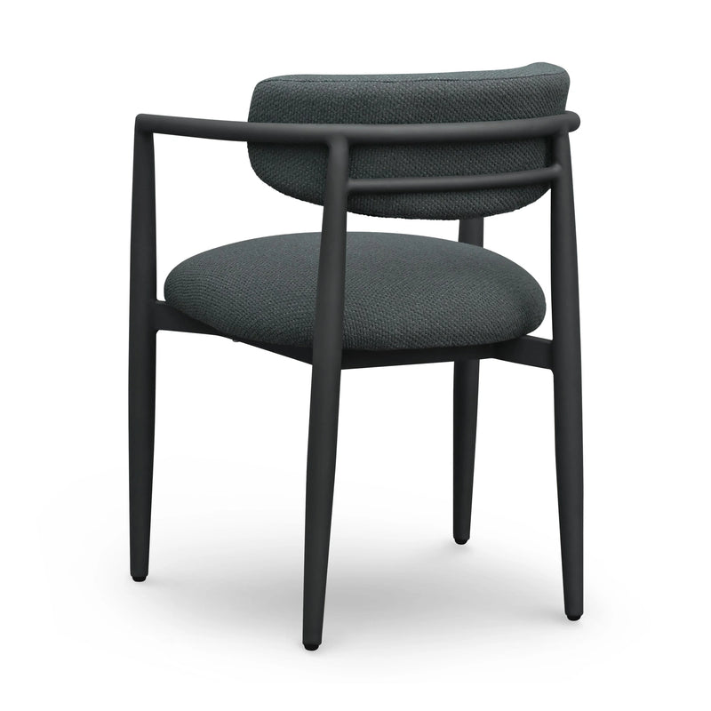 Silla de comedor para exteriores Annika con brazos, de tela texturizada y calidad comercial
