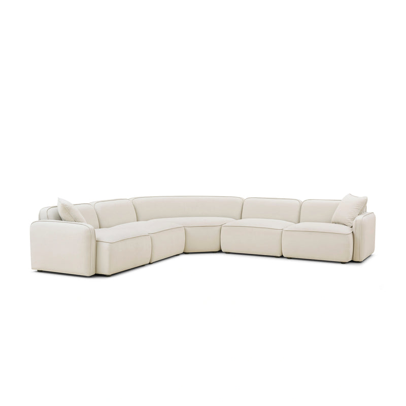 Travie 5-Piece Performance Corduroy Velvet Modular L-Sectional