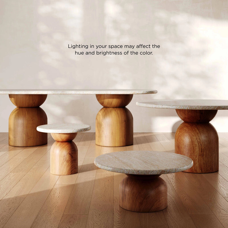 Mesa de comedor Cynthia de concreto para interiores/exteriores (54"-87")