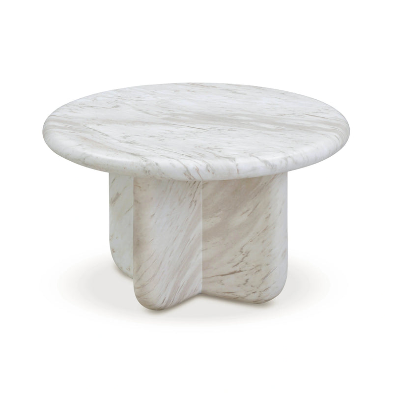 Juju Faux Marble Indoor/Outdoor Round Coffee Table (24"-32")