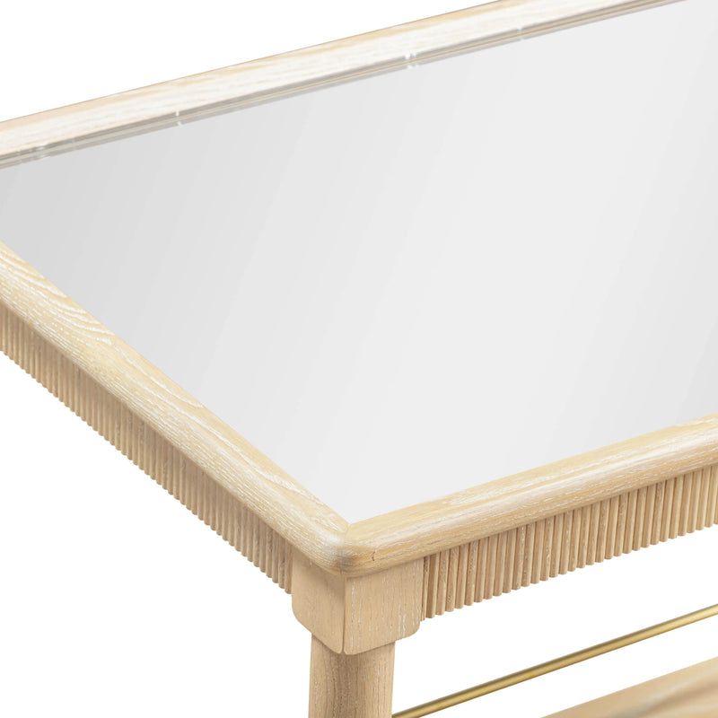 Slosh 37" Natural Ash Bar Cart