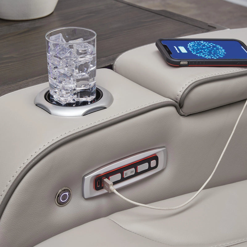 Sofá reclinable eléctrico Boyington, sofá de dos plazas y sillón reclinable