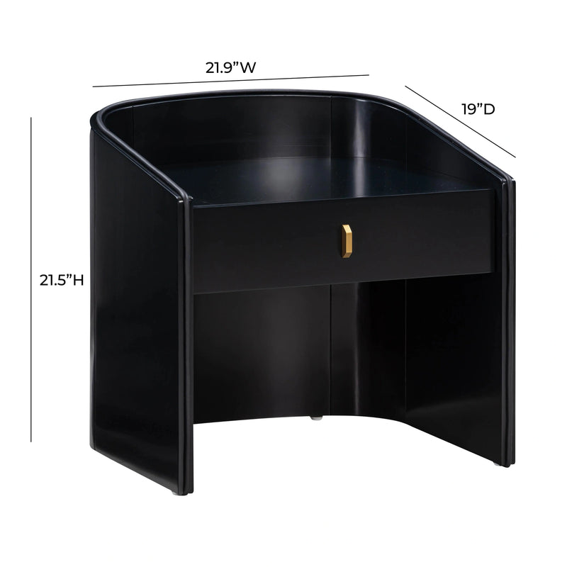 Collins 22" Lacquer Nightstand With Drawer