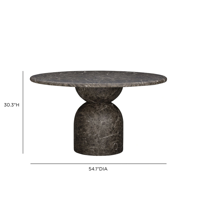 Mesa de comedor Cynthia de concreto para interiores/exteriores (54"-87")