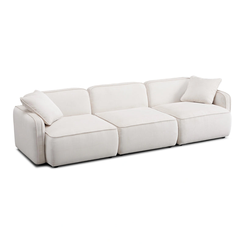 Travie 112" Performance Corduroy Velvet Modular Sofa