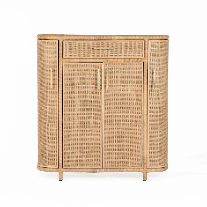 Tarot Natural Rattan Bar Cabinet