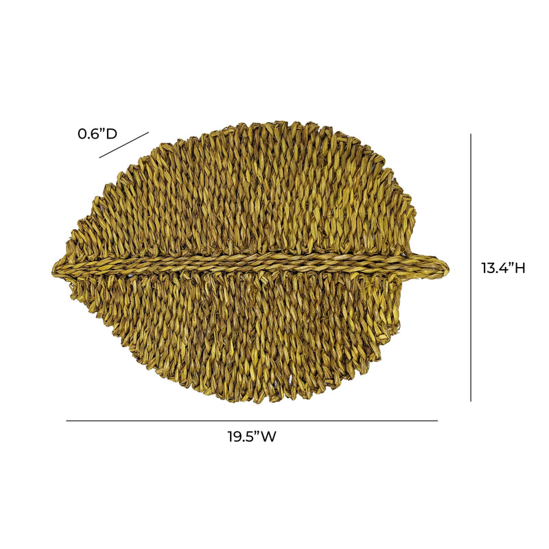 Individual de pasto marino hoja - Set de 4