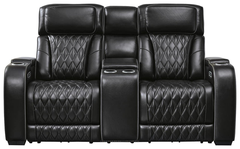 Sofá reclinable eléctrico Boyington, sofá de dos plazas y sillón reclinable